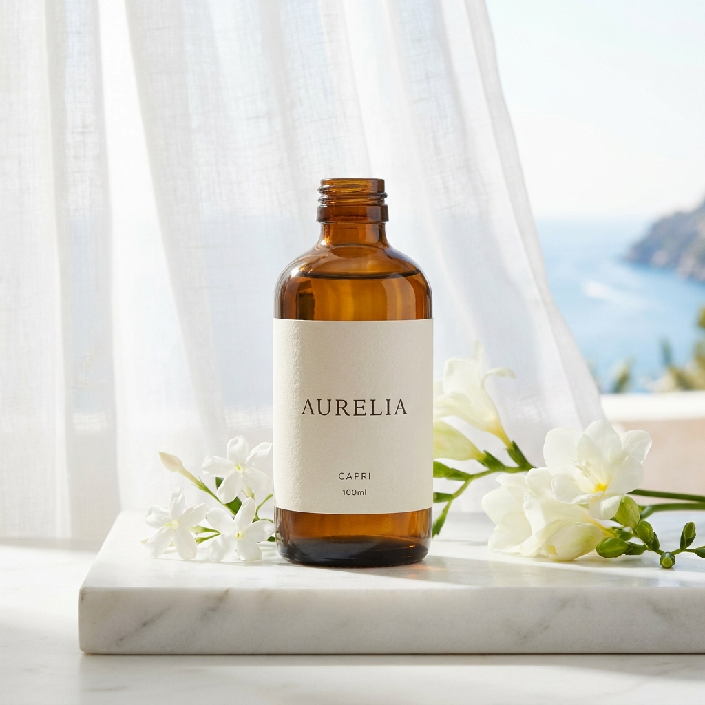 Fragranza Capri Aurelia — flacone 100 ml con gelsomino e luce marina