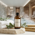 Fragranza Spa Rituale Aurelia — flacone 100 ml con eucalipto e asciugamani spa